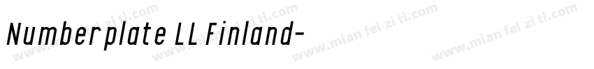Numberplate LL Finland字体转换